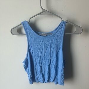Free People Light Blue Ribbed Tank Top